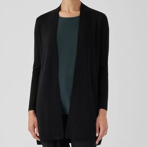 Eileen Fisher Wool Open Front Cardigan